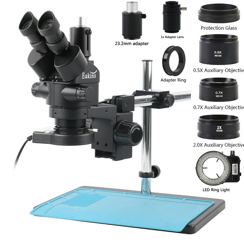 Trinocular Stereo Microscope 7X-45X - 3.5X 7X 45X 90X Industriële Lab