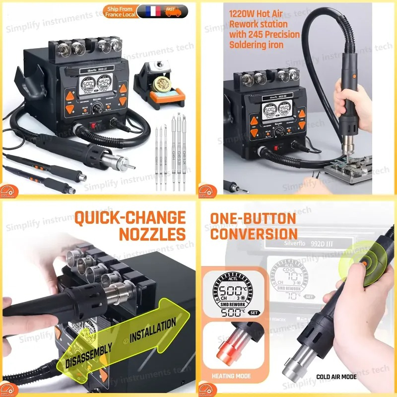 C210 Precision Soldering Station - Silverflo 992D III 1220W Soldeerstation met