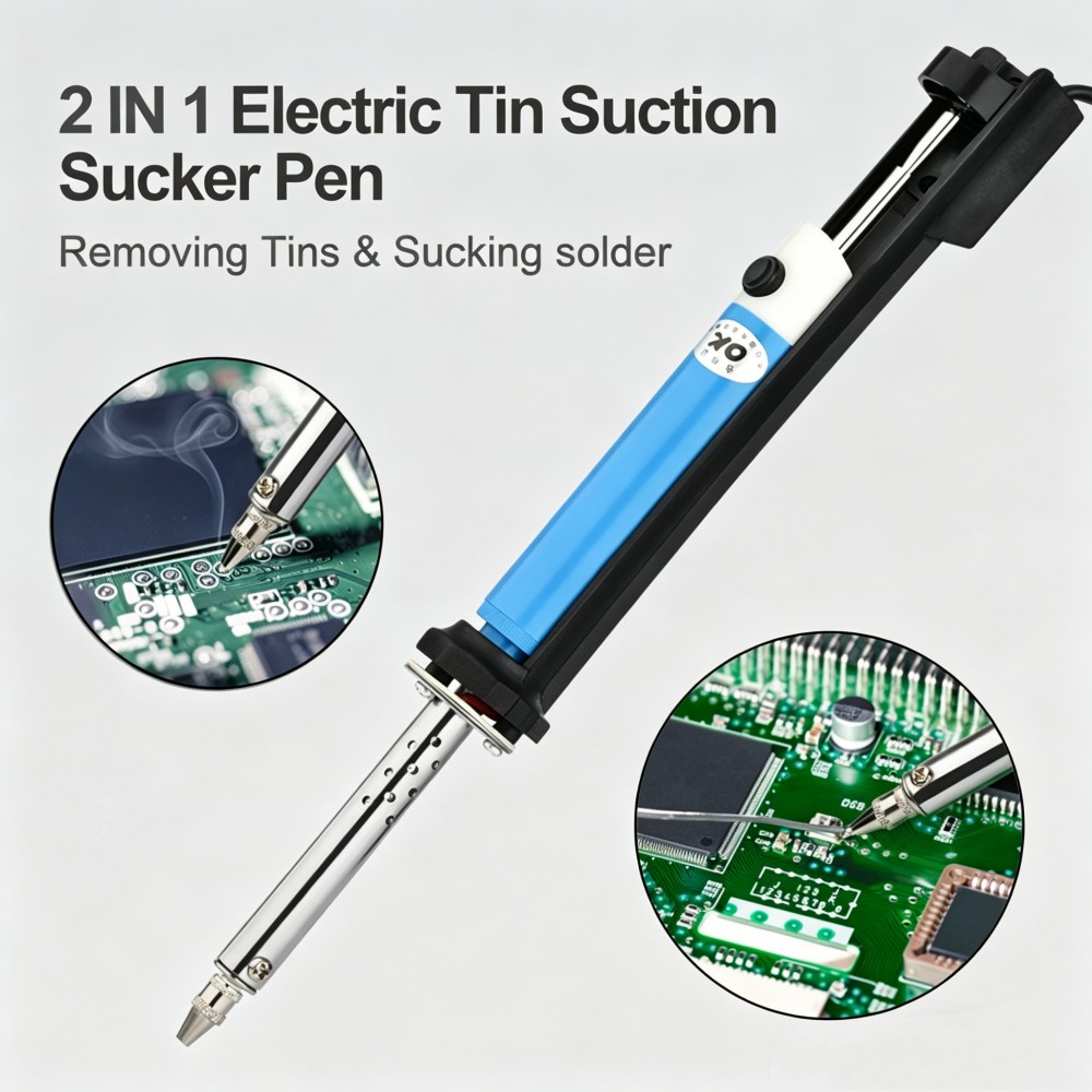 Desoldering Pump Electric Vacuum Station - Elektrische Desoldeermachine Pen AC 220V Soldeerbout