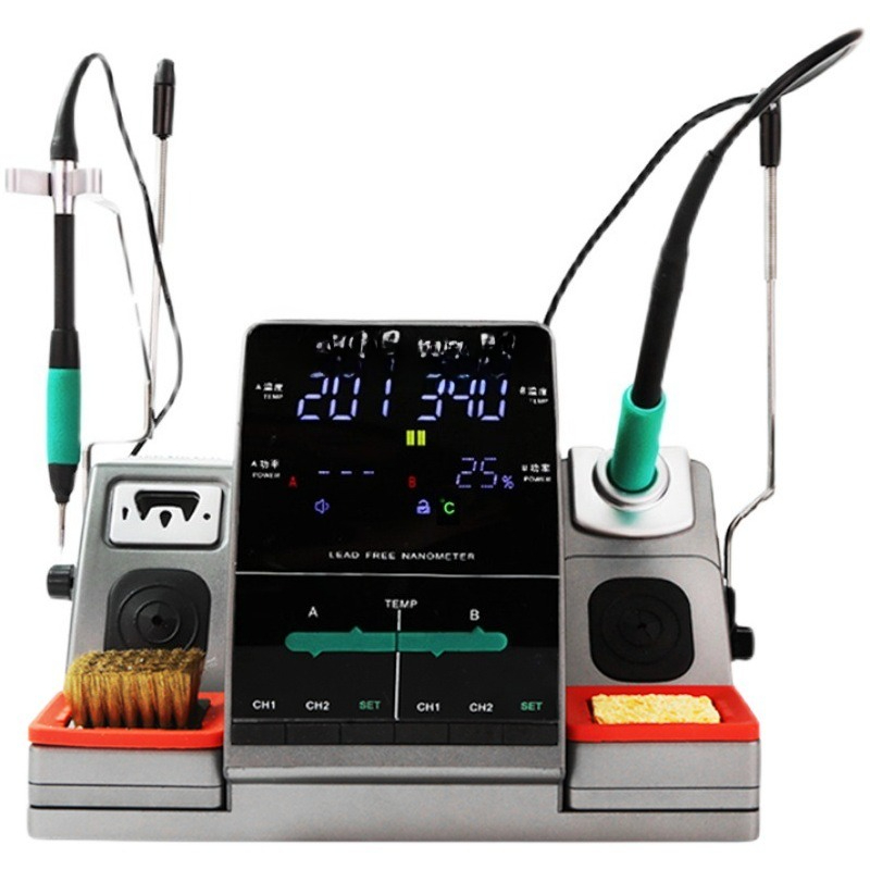 C115 Nano Soldering Iron Station - Nano-lasapparaat met C210 soldeerpistoolkop, C115 dubbelstation