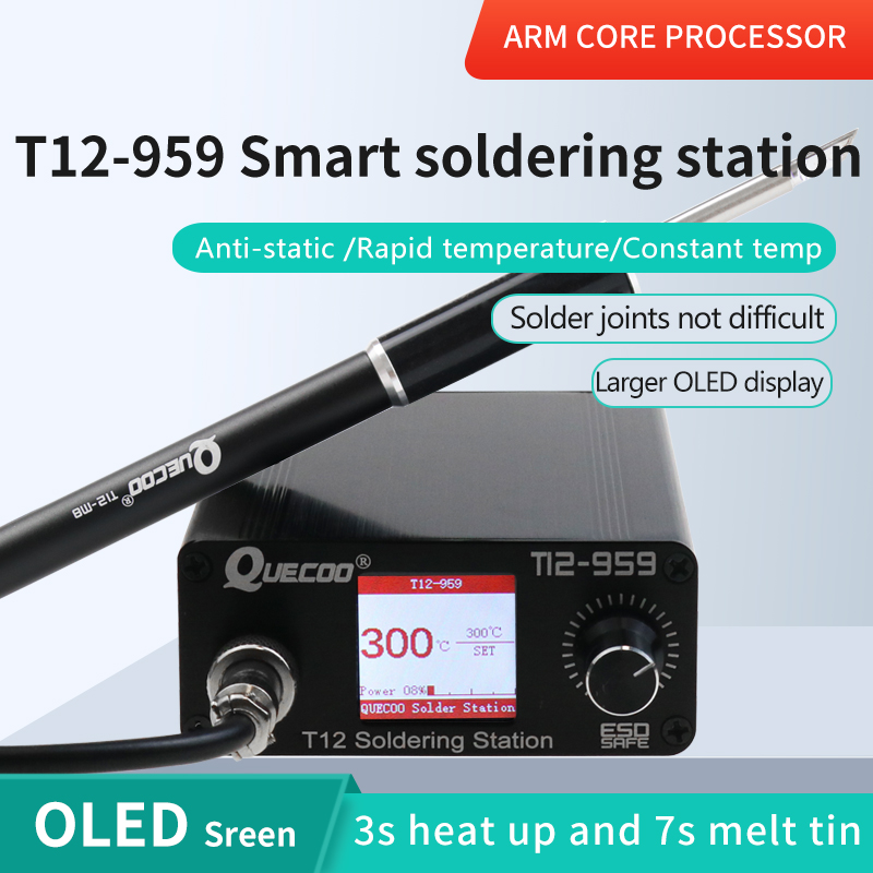 T12 Soldering Station Oled - T12-959 V5.1 Soldeerstation Elektronische Soldeerbout OLED