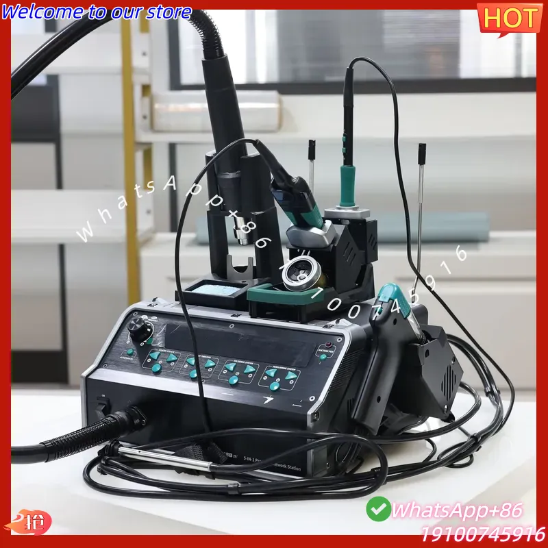 Desoldering Pump Electric Vacuum Station - 2026Hot YIHUA-948D IV 5-in-1 Soldeerstation Hetelucht