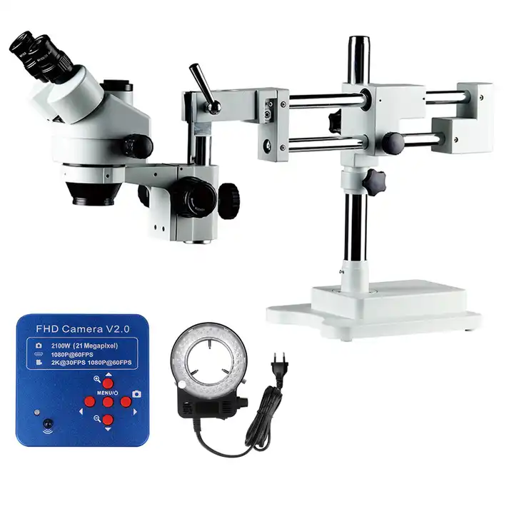 Trinocular Stereo Microscope 7X-45X - 7X-45X Zoom Stereo Laswerk Driehoeksspiegel Stereomicroscoop