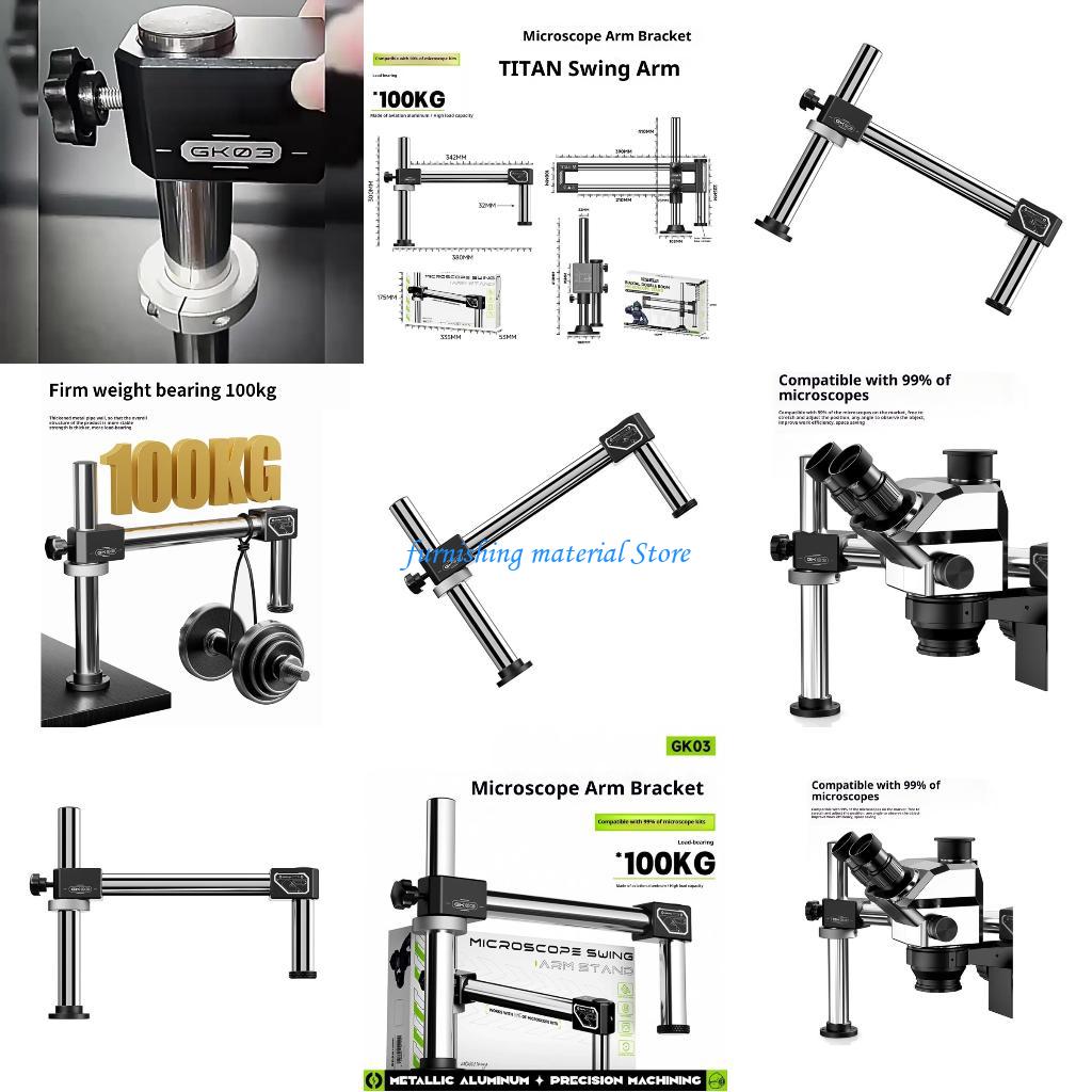 Articulating Arm Boom Stand Microscope - Y5GD dubbelarmige giekstandaard, volledig roterende industriële