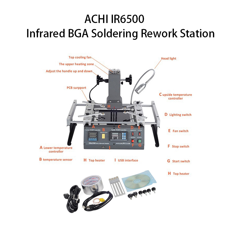 Infrared Bga Rework Station - ACHI IR6500 Infrarood BGA Solderen Rework