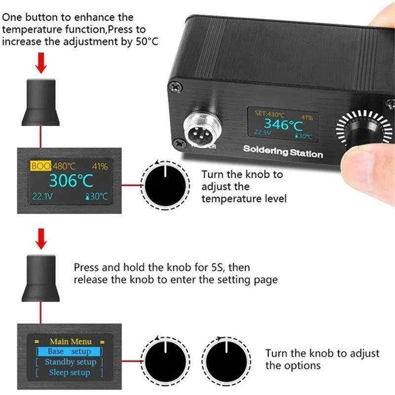【A56X】T12 Draagbaar mini digit - T12 Soldering Station Oled recensie en prijs