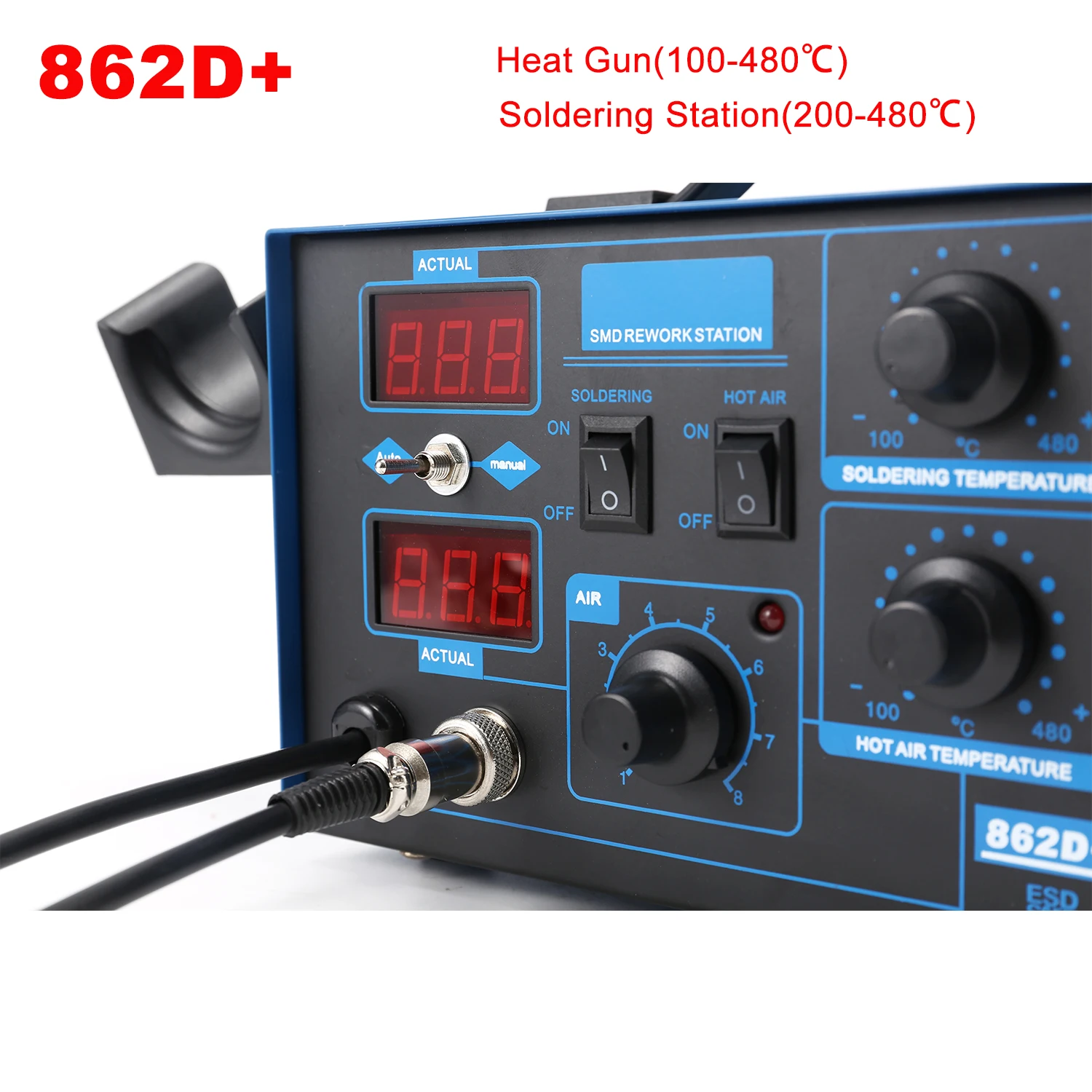 862D+ Soldeerstation 2-in-1 BG - 2 In 1 Soldering Rework Station 750W recensie en prijs
