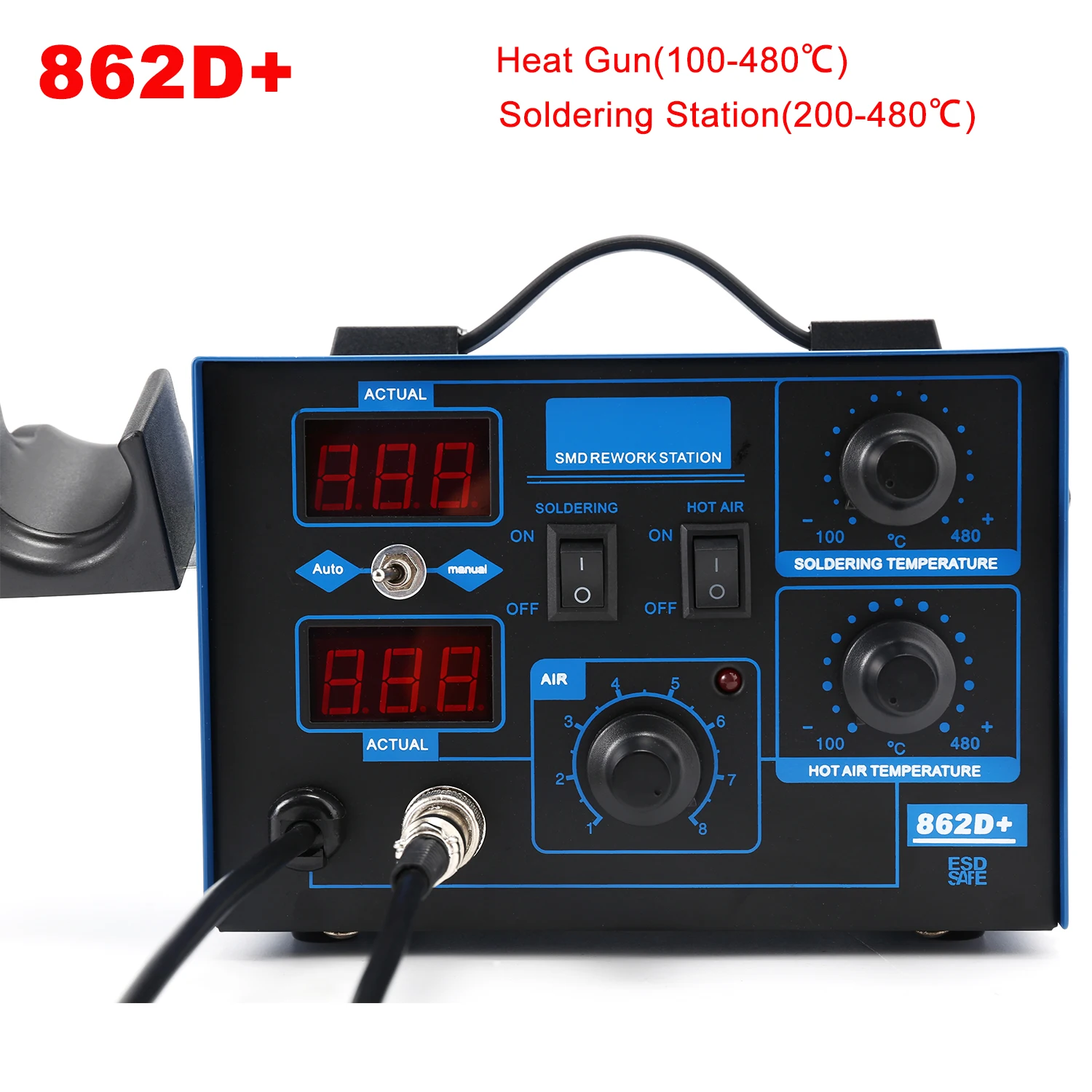 862D+ Soldeerstation 2-in-1 BG - 2 In 1 Soldering Rework Station 750W recensie en prijs