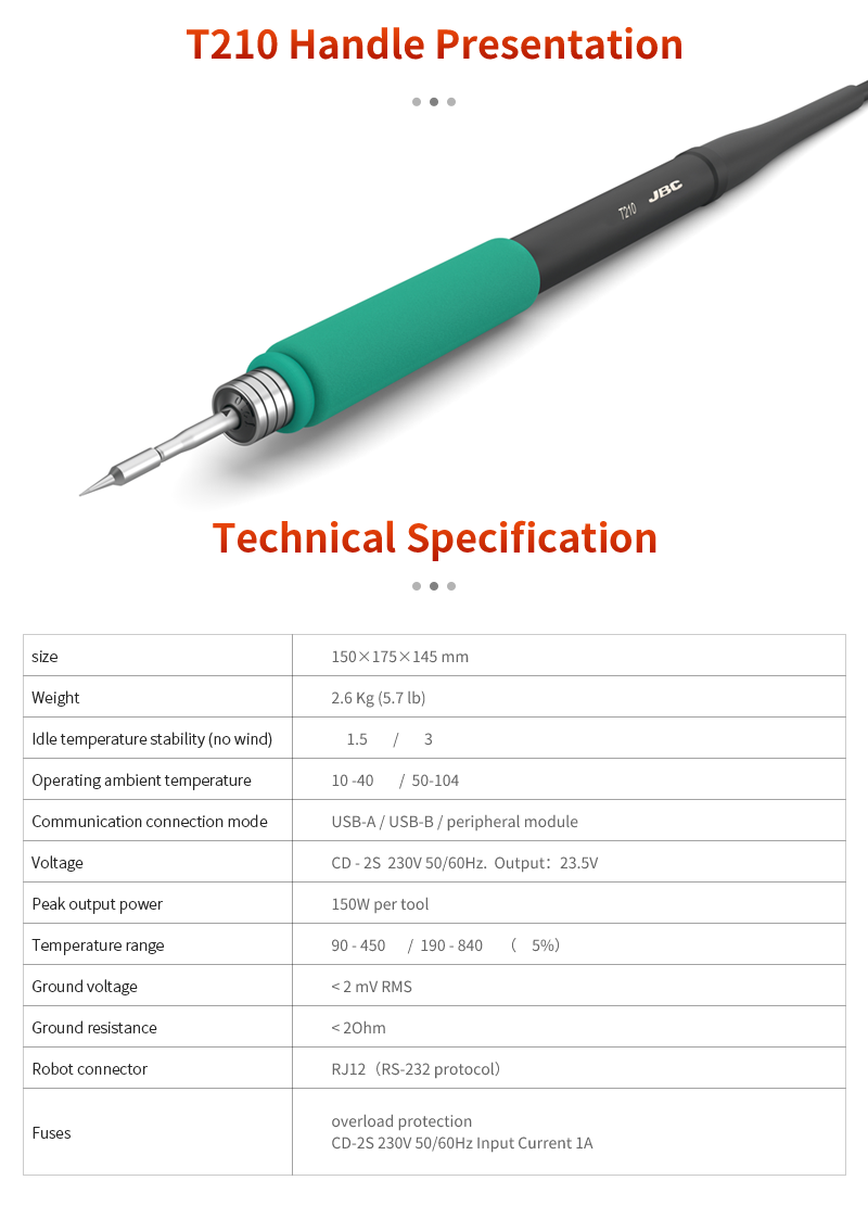 100% Originele JBC Cartridge C - C210 Precision Soldering Station recensie en prijs
