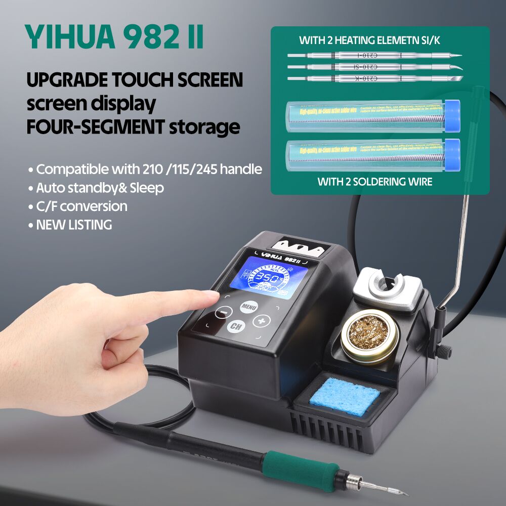 YIHUA 982-II Touchscreen C245  - C210 Precision Soldering Station recensie en prijs