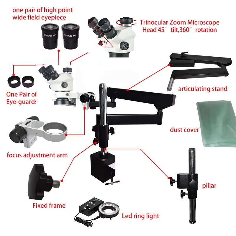 Flexibele Gelede Arm Grote Bew - Articulating Arm Boom Stand Microscope recensie en prijs