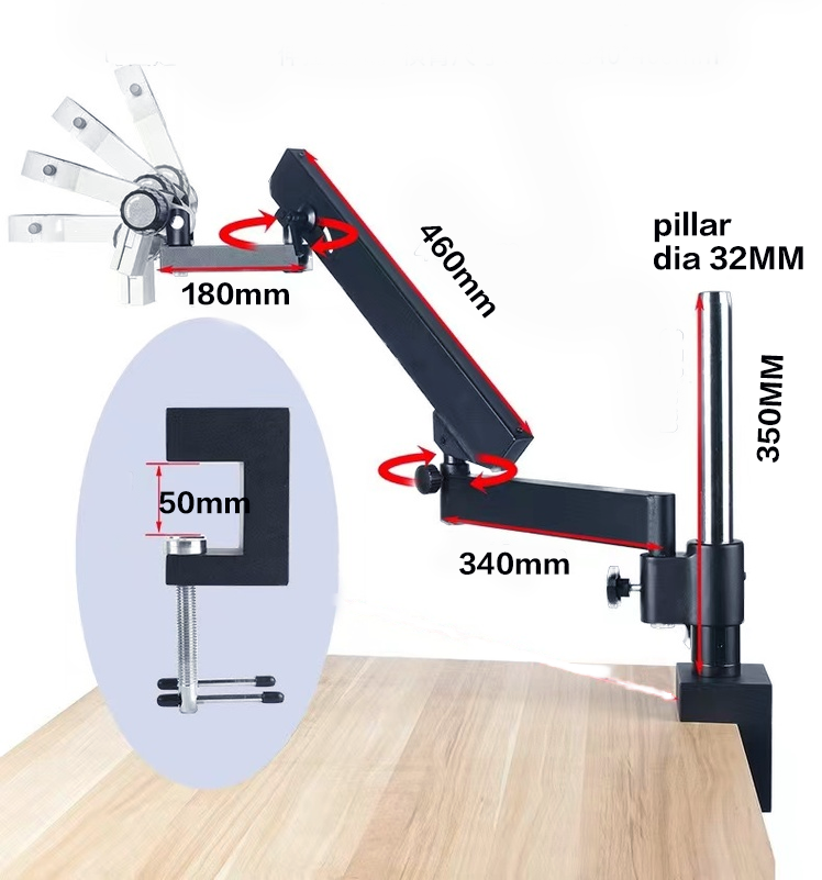 Flexibele Gelede Arm Grote Bew - Articulating Arm Boom Stand Microscope recensie en prijs