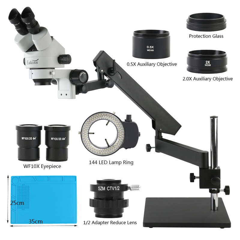 Scharnierende Arm Desktop Base - Trinocular Stereo Microscope 7X-45X recensie en prijs