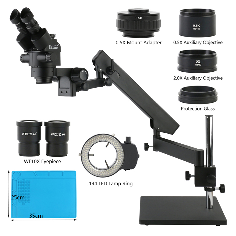 Scharnierende Arm Desktop Base - Trinocular Stereo Microscope 7X-45X recensie en prijs