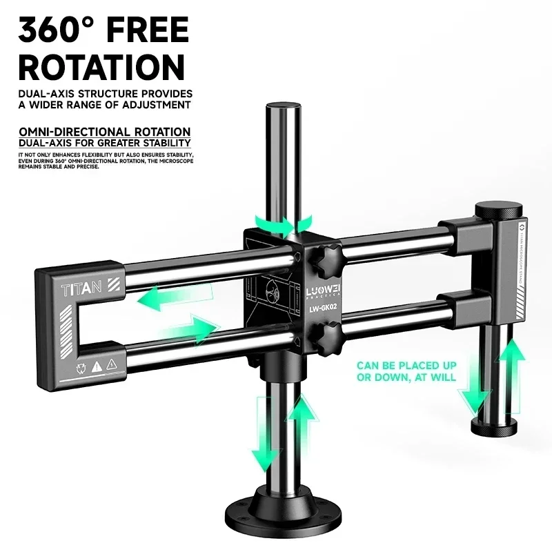 LUOWEI LW-GK02 Biaxale Dubbele - Articulating Arm Boom Stand Microscope recensie en prijs
