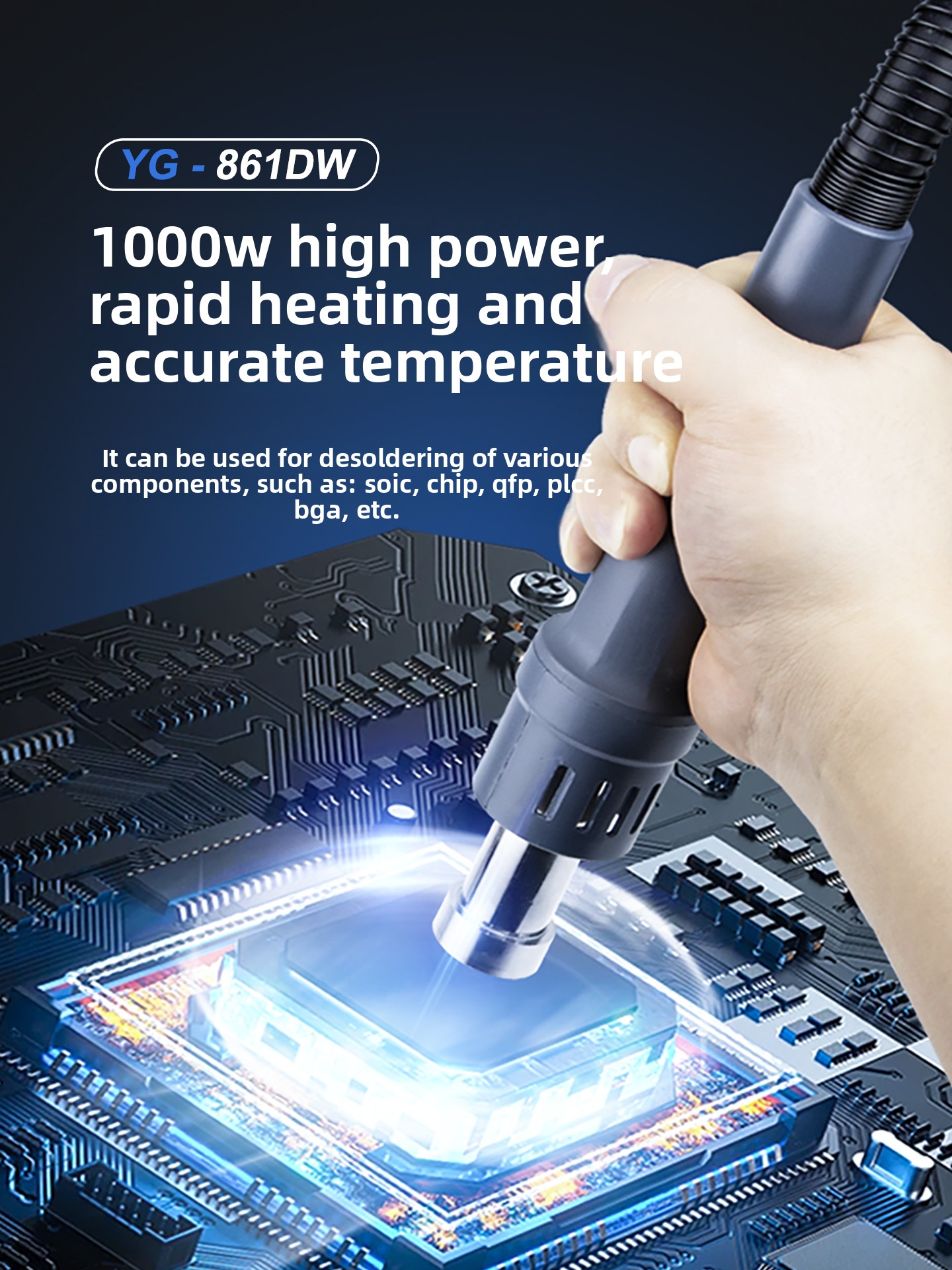 861DW 1000W Industrieel Hetelu - Hot Air Rework Station 861Dw recensie en prijs