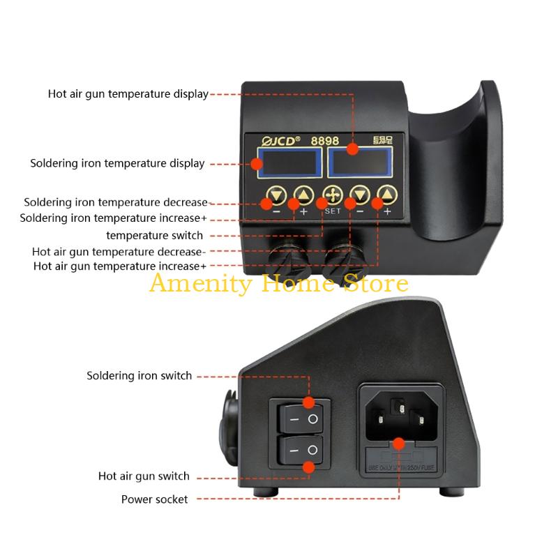 F26C 2 in 1 soldeerbout hetelu - 2 In 1 Soldering Rework Station 750W recensie en prijs