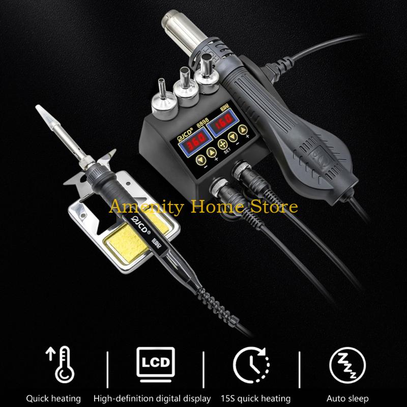 F26C 2 in 1 soldeerbout hetelu - 2 In 1 Soldering Rework Station 750W recensie en prijs